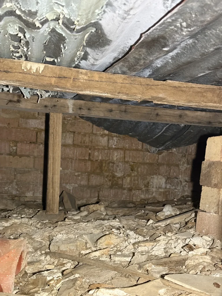 Residential subfloor with masonry supports and low timber framing
