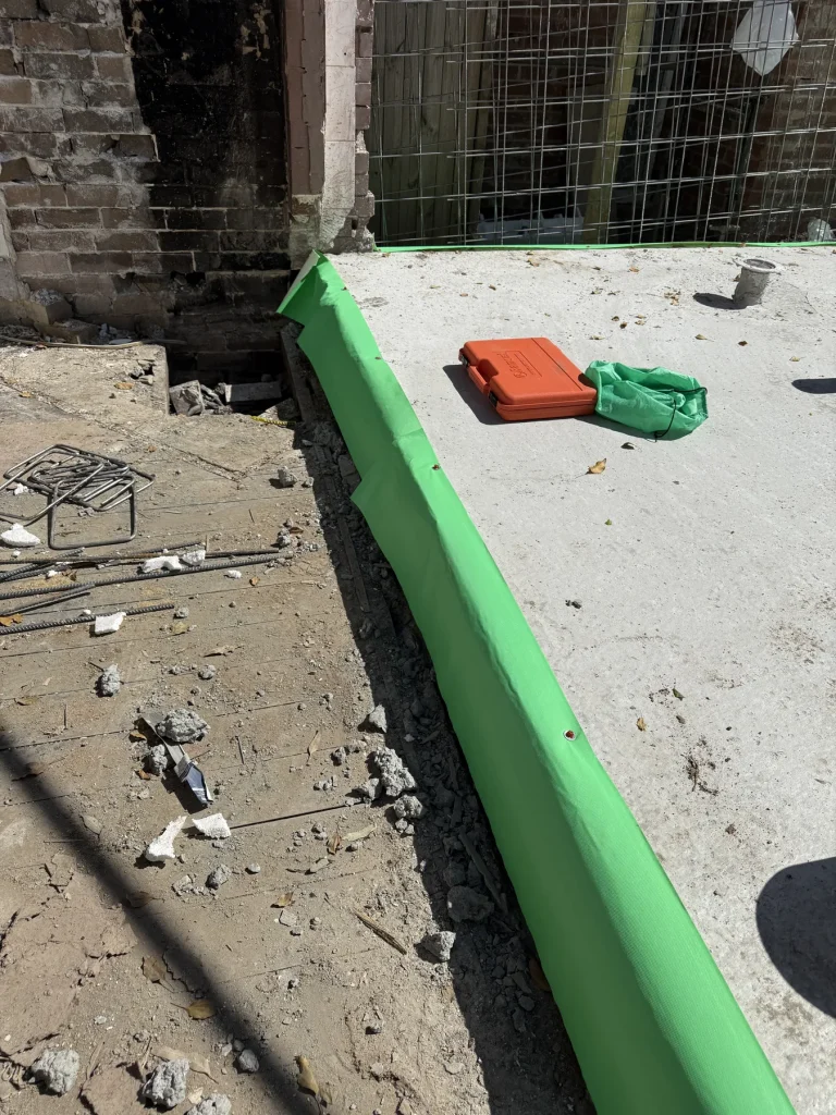 Additional termite protection detail along a construction edge